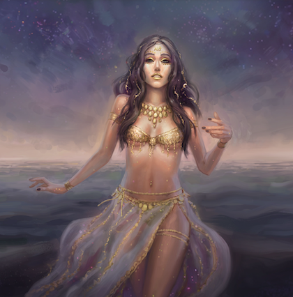 Signed A3 Poster | Sea Goddess by NATHASSIA