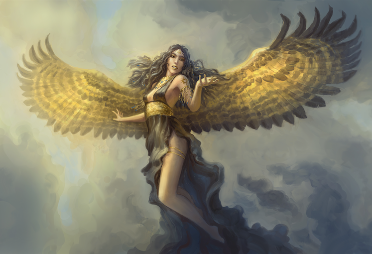 Signed A3 Poster | Winged Goddess by NATHASSIA
